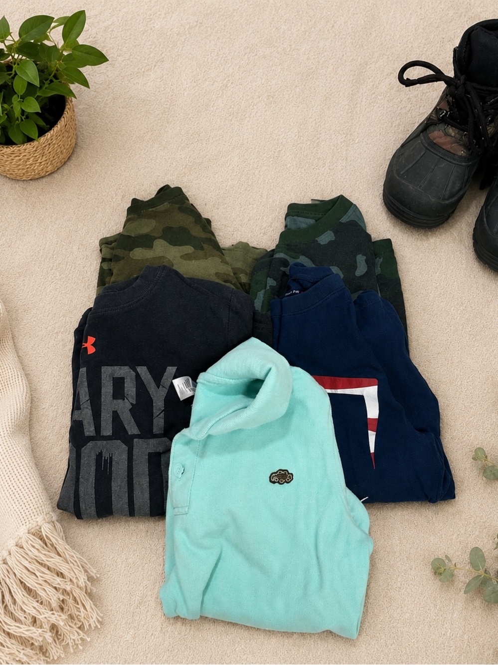 Boys 5T Shirt Bundle Under Armour Old Navy Cat & Jack 5 Pc Lot